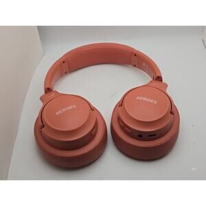 BERIBES Over-Ear Bluetooth Headphones Orange Red 65H Playtime 6 EQ Modes
